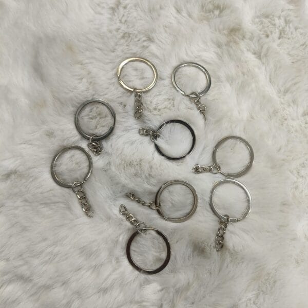 Keychain Ring Silver Flat
